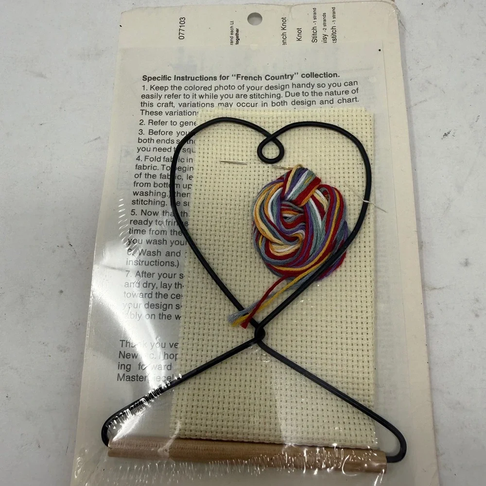 Country Treasures Cross-Stitch Kit Fruit Wreath Heart Hanger French Country
